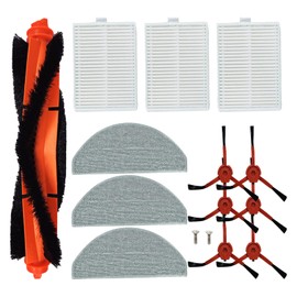 FZCSZJFR Roller Brush Filter Replacement Parts for BPMIO B20 Plus/Lubluelu L20 Robot Vacuum Cleaner Contain 1 Main Brush 6 Side Brush 3 HEPA Filters 3 Mop Pads