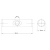 M6 (6mm x 16mm) Symmetric Furniture Barrel Nut Zinc Plated