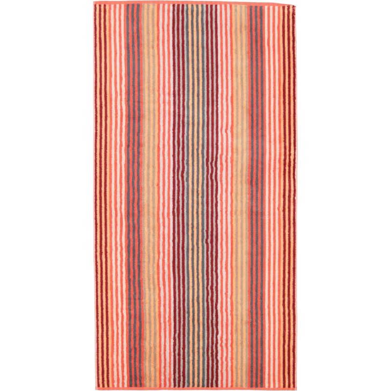 Cawö bath towel Unique Streifen orange size 70x140 cm