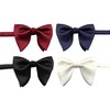 Lovacely Mens Oversized Satin Silk Bow Tie Solid Color Formal