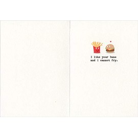 RSVP Smiling Hamburger and French Fries Humorous : Funny Valentine's Day Card