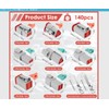 Geieold 140pcs Deutsch DT Series Waterproof Cable Connection Kit DT06-2/3/4/6S
