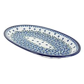 Blue Rose Polish Pottery Kalina Large Oval Platter