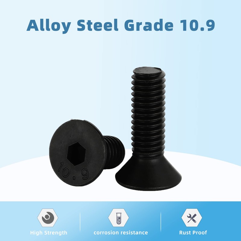 1/4-20 x 1-1/4" Flat Head Socket Cap Screws Countersunk Bolts