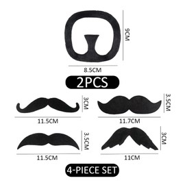 CQQNIU 6 Pieces Of Fake Mustaches, Funny Mustaches, Funny Mustaches, Cosplay Props, Masquerade Accessories