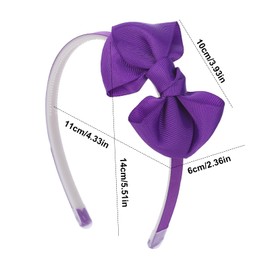 Candygirl 20 Pcs Multicolor Bow Headband for GIrls, Crosgrain Ribbon Headbans for Kids Girl, Colorful Bow Alics Bands for Toddlers Kids Girls School Hair Bow Accessories