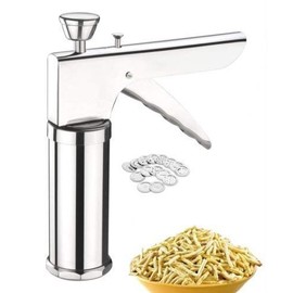 D & S Stainless Steel Sev Chakli Murukku Sancha Maker Machine Stainless Steel Kitchen Press Sev Chakli Maker, Silver