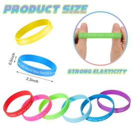 100 Pieces Bible Verse Bracelets Bulk Silicone Christian Scripture Bracelets WWJD Rubber Religious Spiritual Wristbands Inspirational Bracelet for Adult Teen Religious Gifts (Bright, Classic)
