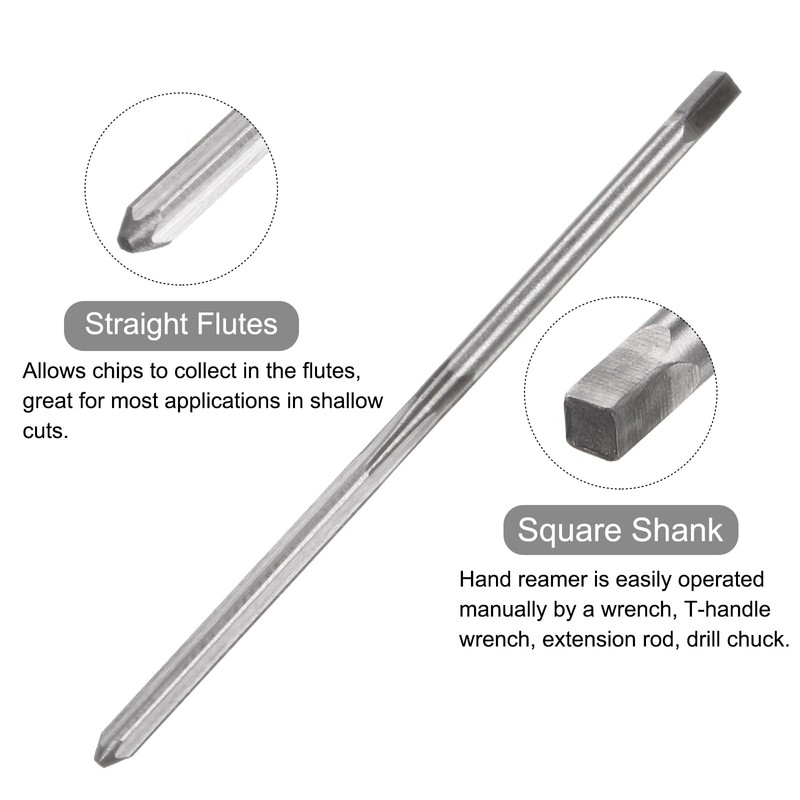 QUARKZMAN Hand Reamers, 2 mm H8 Metric Reamer Drill Bit