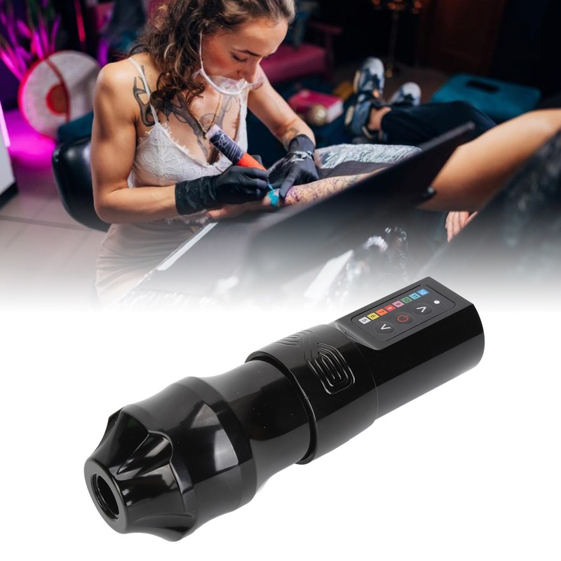 Wireless Tattoo Pen Kit Dual Battery 4mm Stroke RCA Interface