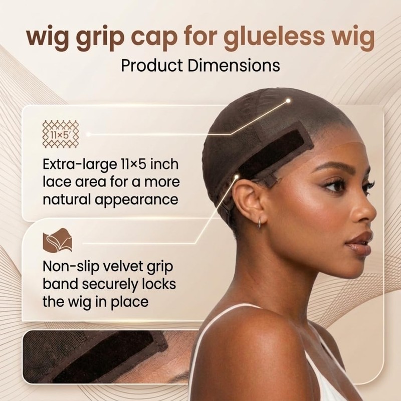 VITASHYNX 1 Pcs Wig Grip Cap for Glueless Wigs, Non