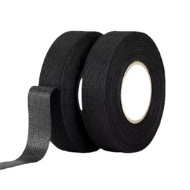 2 rollo Cinta de Aislar De Tela Automotriz,Resistente Altas Temperaturas,Antidesgaste,Sin Residuos,Cinta Autoadhesiva de Tela para Arnés de Cables,Mot
