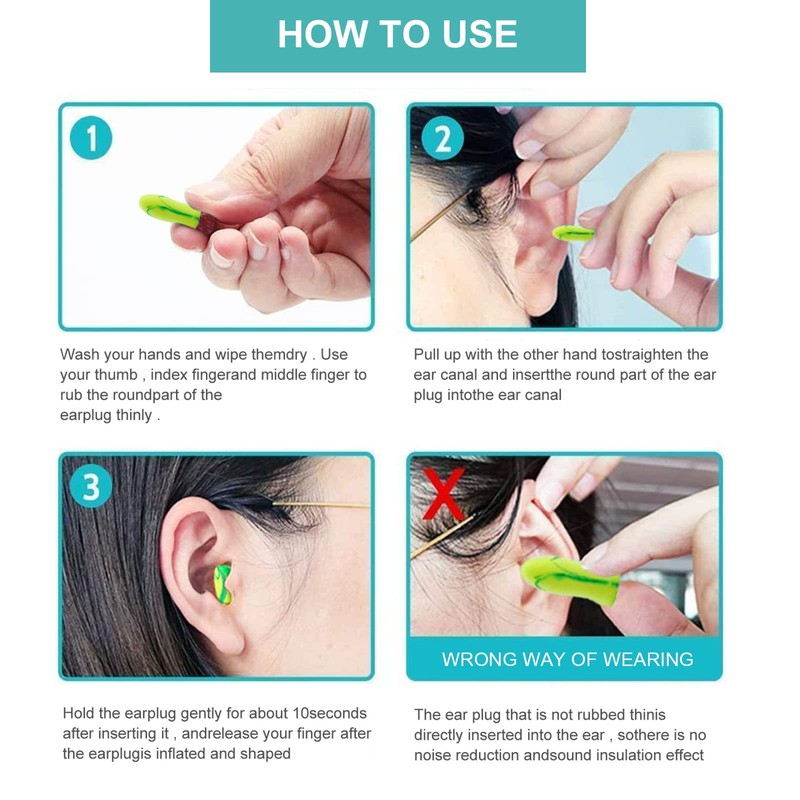 Nozibye Professional Sleep Earplugs - Pack of 10 Ultra Soft