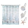 Avanti Linens- Shower Set, Fabric Shower Curtain & 12pc Curtain