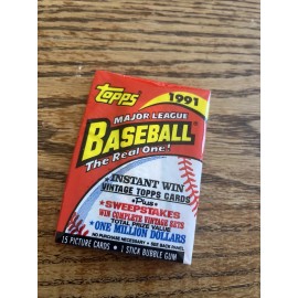 1991 Topps sealed packs of baseball cards