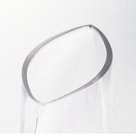 CYS EXCEL Glass Moon Vase Oval Bowl (H:7.5" L:9.25") | Multiple Size Choices Round Flower Vase Centerpiece | Plant Terrarium Bowl Vase