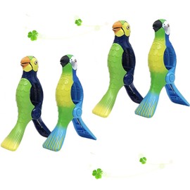 Beach Towel Clips, Granmagazz 4 Pcs Parrot Towel Clips for Beach Chairs, Towel Clips for Beach Chairs, Strong Beach Chair Clips for Towels, Vivid Parrot Shape Beach Accessories