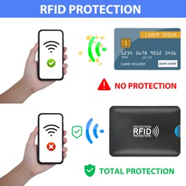 TIESOME RFID Blocking Card Holder, RFID Credit Card Sleeves Identity Card Case Pocket Card Protector for Women Men (30 PCS)
