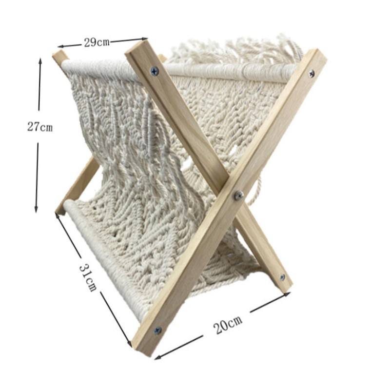 LIKEUDO Nordic Wind Cotton Rope Woven Magazine Rack - Boho