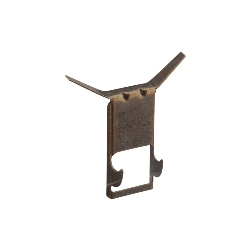 National Hardware N260-299 Brick Hangers in Antique Brass, 2 Pack