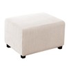 Turquoize Stretch Ottoman Cover Ottoman Slipcover Sofa Cover Footstool Protector