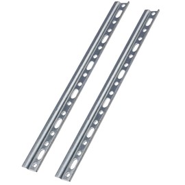 Gedotec Cabinet Hanger, Galvanised Steel, H10323, Pack of 2, Cabinet Hangers for Screwing, Length: 107 x 26 mm, Furniture Hanger, Metal Hanging Rail, Stable Cabinet Support, Heavy Duty