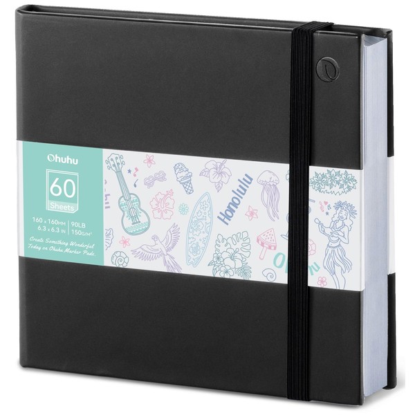 Ohuhu Double Sided Marker Pads Art Sketchbook Bleedproof - 6.3x6.3