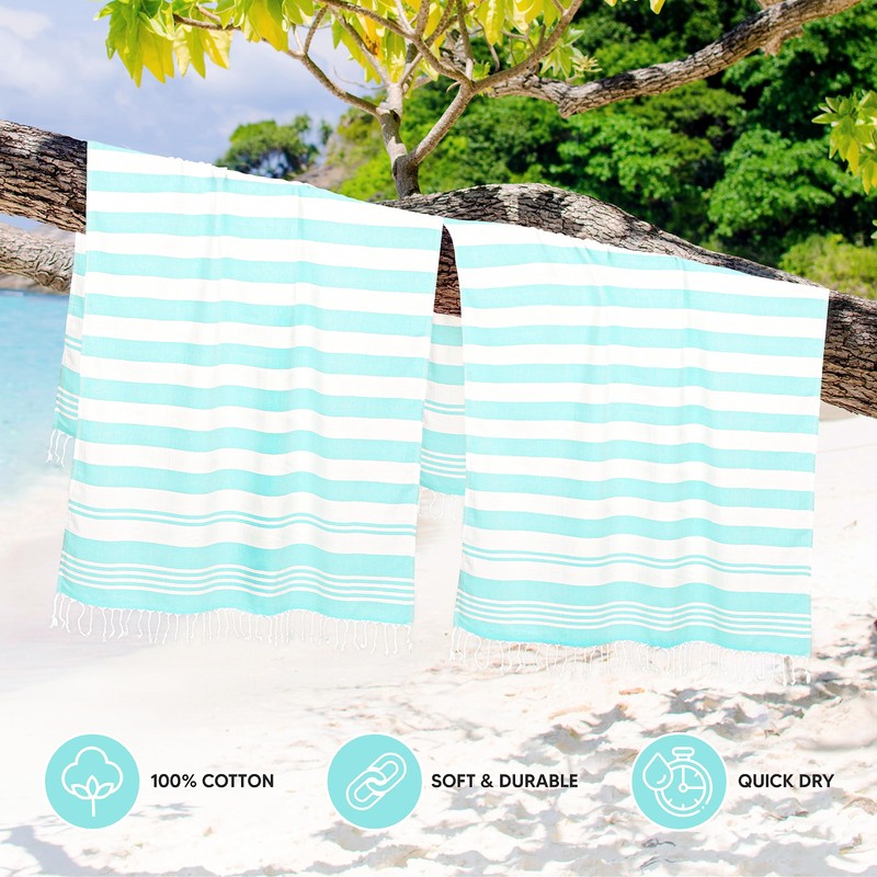 Utopia Towels 4 Pack Turkish Beach Towel, 40 by 72