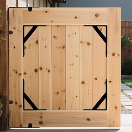 Heavy-Duty Adjustable Anti-Sag Gate Frame Kit with Corner Brace & Latch – Ideal Hardware for Wooden Fences, Driveway Gates, Shed Doors, Corral Gates, and Wood Windows (Black, 1 Set)