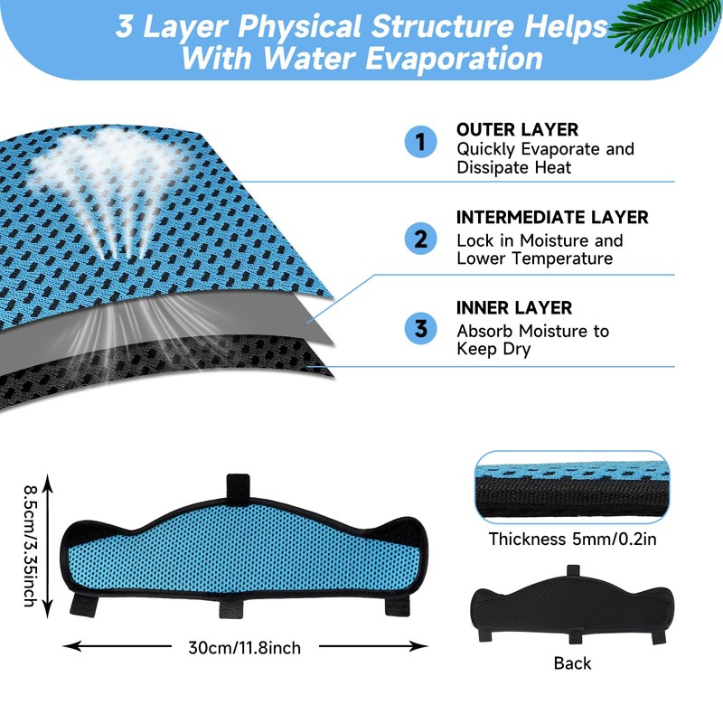 SUTETLW 10 PCS Hardhat and Safety Helmet Sweatband, Flame-Resistant, Unique