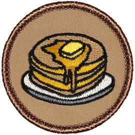 Pancake Patrol Patch - 2" Diameter Round Embroidered Patch (Sew-on)