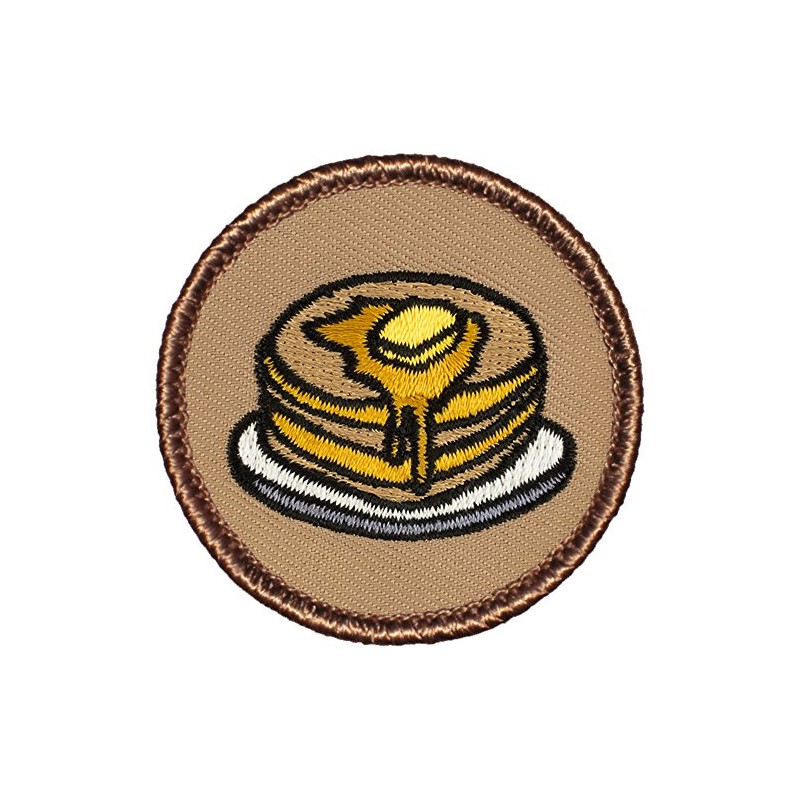 Pancake Patrol Patch - 2" Diameter Round Embroidered Patch (Sew-on)