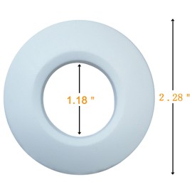 Lorsum 4Pcs Kayak Paddle Drip Rings, Rubber Canoe Paddle Drip Ring, Universal Fit Your Kayak Paddle Shaft, Paddle Accessories Replacement White