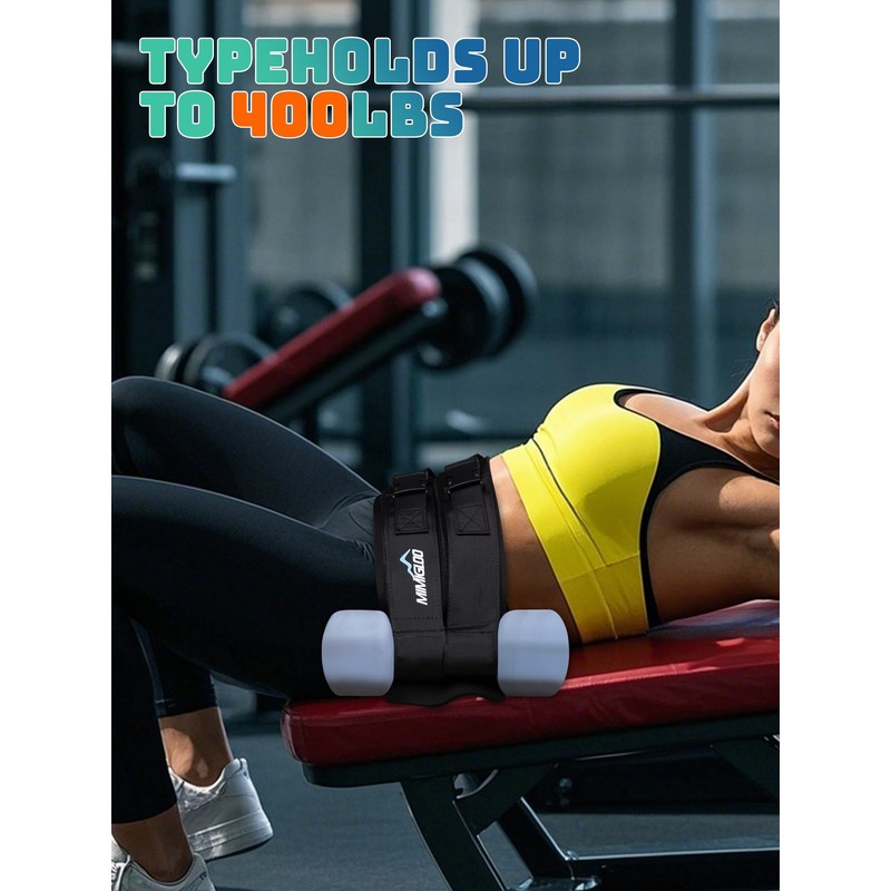 Hip Thrust Belt, Wider and Thicker Hip Bridge Belt, for