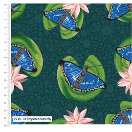 Make + Believe Fabrics 110cm Wide 100% Cotton British Waterways Sarah Payne Organic Digital Prints Premium Cotton Fabric (Emporer Butterfly, 1 Metre Pre-Cut)