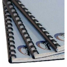 Generic 500 Plastic Comb Binding Spines (19 Rings), 9/16" Diameter, Assorted Colors  - Black