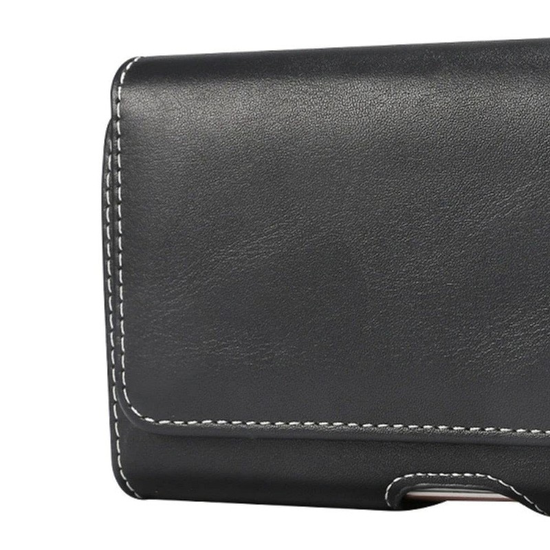 DFV mobile - Horizontal Leather Holster with Belt Loop for