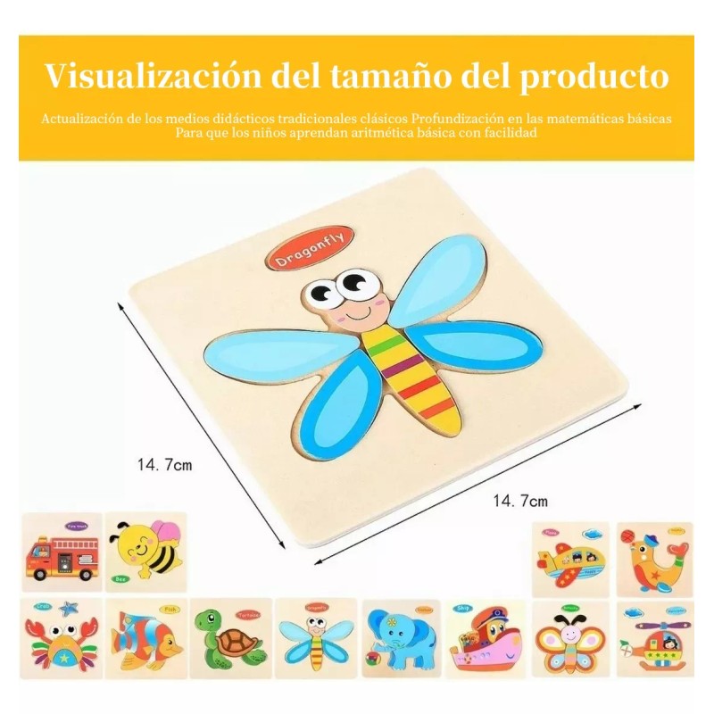 MT 24rompecabezas Figuras Surtidas Para Niños,juguete Educativo