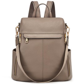 Kattee Women's Anti-Theft Backpack Purse Genuine Leather Shoulder Bag Fashion Ladies Satchel Bags