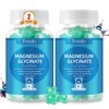 Magnesium Glycinate Gummies 2 Bottles, Sugar-Free for Adults & Kids,
