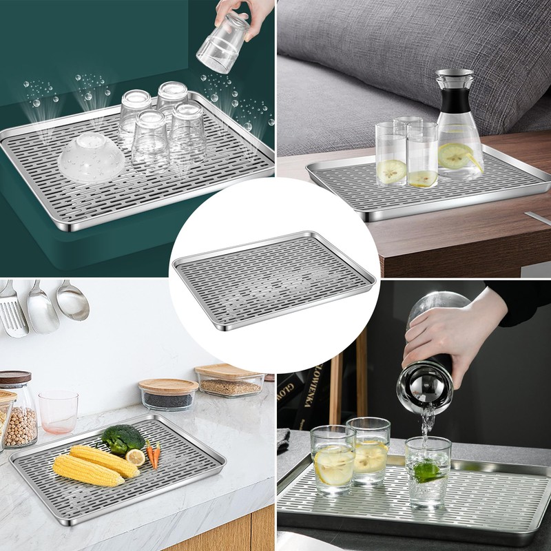 duoyif Stainless Steel Drip Tray, Bar Drip Tray, Made of