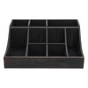 ILWorkTLs 9-Compartment Wooden Coffee Organizer,Countertop Coffee Condiment Caddy for Break