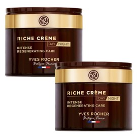 Yves Rocher DUO PACK Crema Facial Nutri Extra Regeneradora Riche Creme Dia y Noche - Crema Facial Anti edad - Nutre, Alisa y Restaura la piel - Con Ac