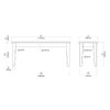 Boraam Colorado Dining Bench, Aspen Valley