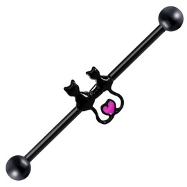 SAFIGLE Dustrial Cartilage Earring Big Hoop Stainless Steel Earring Pair of Women's Industrial Barbell Earrings