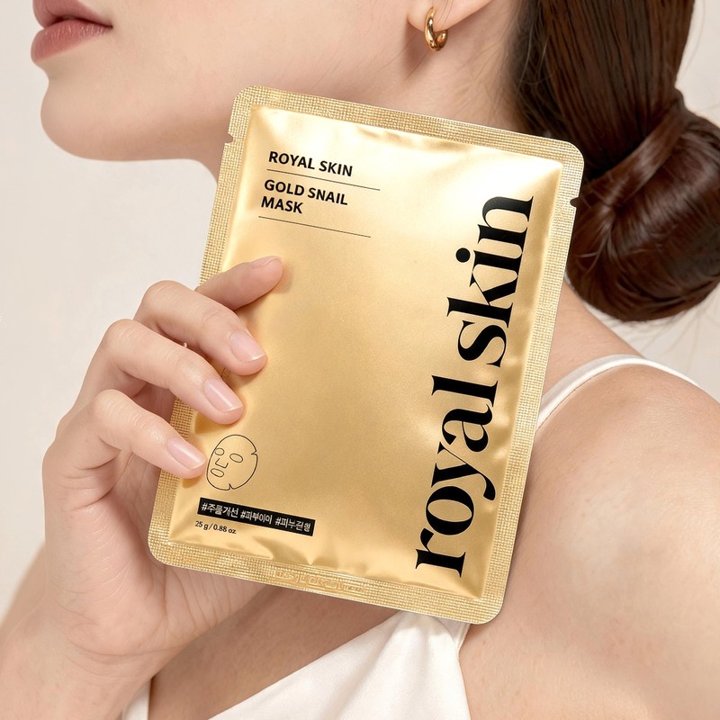 Royal Skin Gold Snail Mask (10p) / 로얄스킨 골드 스네일