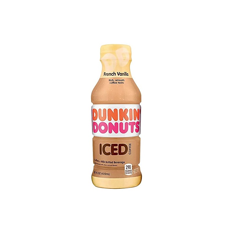 Dunkin' Donuts French Vanilla Iced Coffee Bottle, 13.7 fl oz