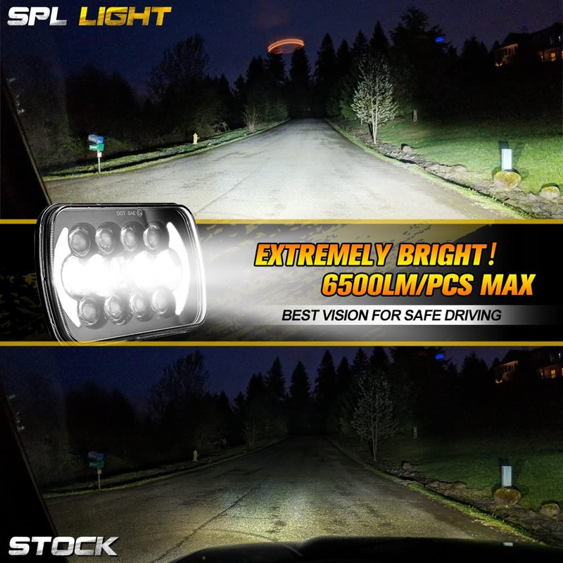 SPL DOT Approved 105W Brightest 5x7 7x6 Projector Led Headlights