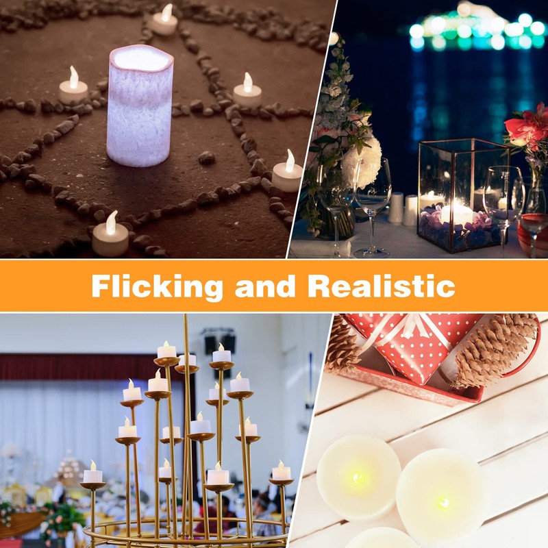 KOABY 400 Pack Warm White LED Tea Lights, Last 100H+,