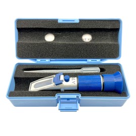5-in-1 DEF Antifreeze Coolant Refractometer for Checking Automobile Antifreeze Coolant and Freezing Point, Battery Acid, Concentration of Ethylene Glycol or Propylene, Windshield Washer Fluid